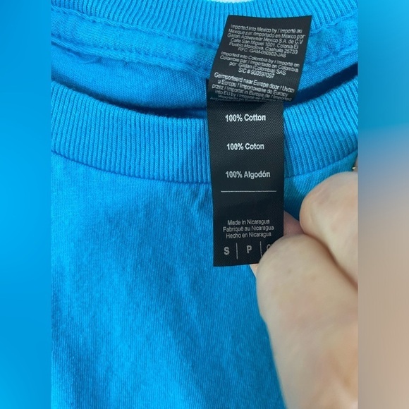 Anvil Womens  Size Small Ocean Blue Im A Hooker On The Weekend Fishing T-Shirt - Picture 5 of 5